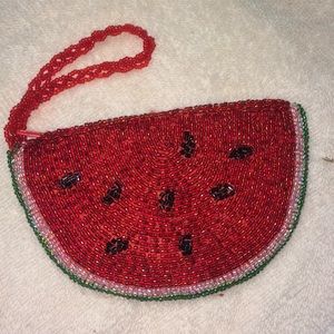 🍉Super cute watermelon beaded coin purse🍉